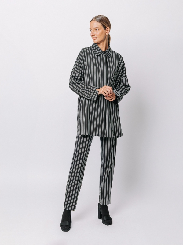 Giacca Camicia Gessata