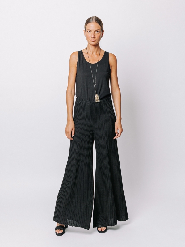 Pantaloni in filato misto lana