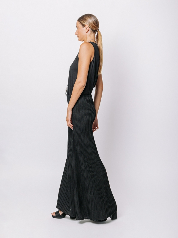 Pantaloni in filato misto lana