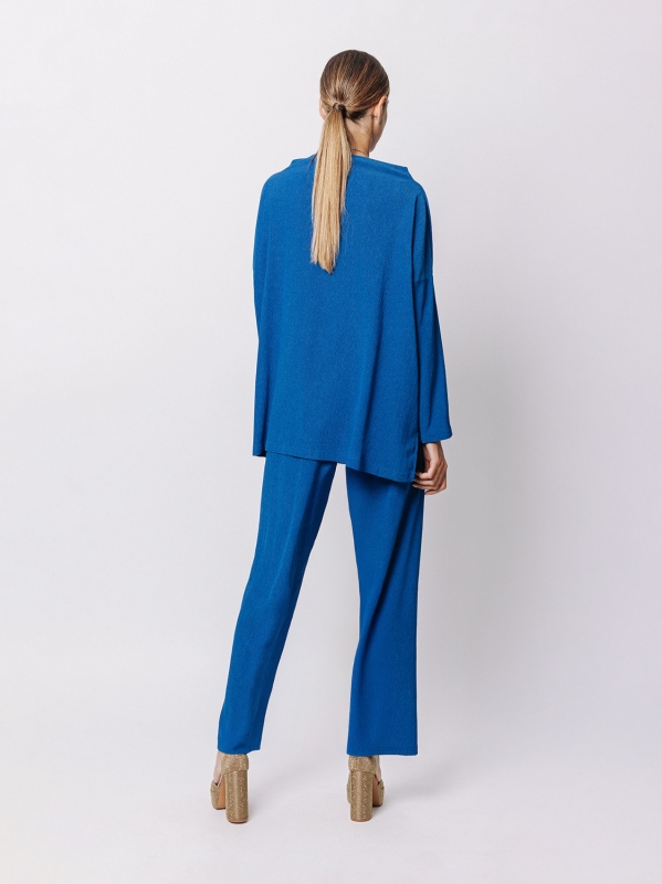 Maxi maglia a scatola in jersey goffrato
