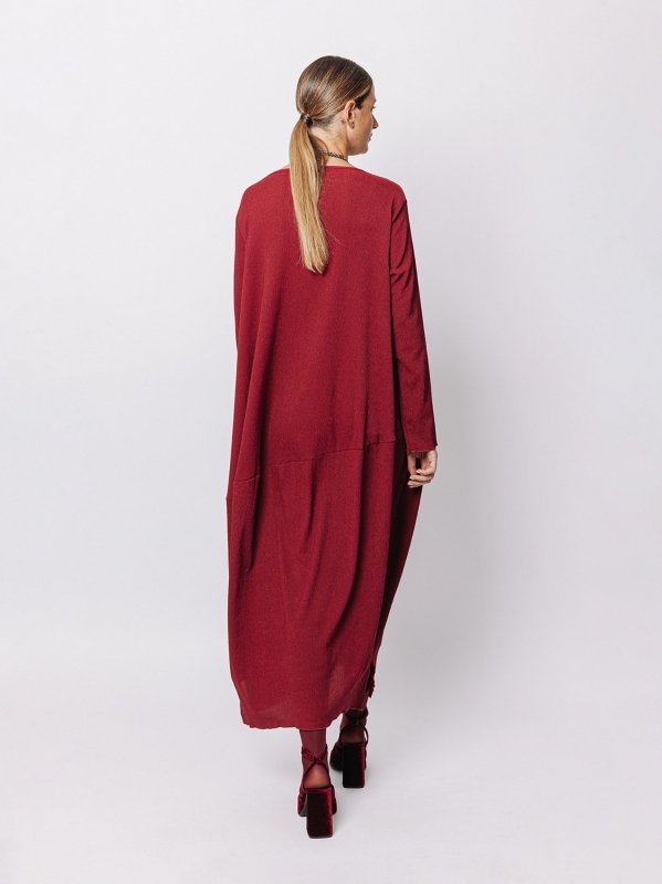 Egg-Shape-Kleid aus geprägtem Stoff