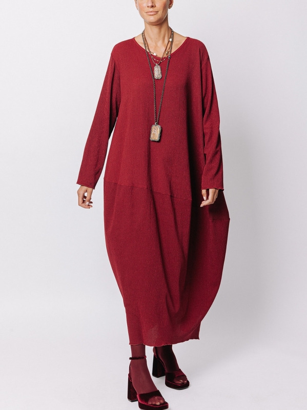 Egg-Shape-Kleid aus geprägtem Stoff