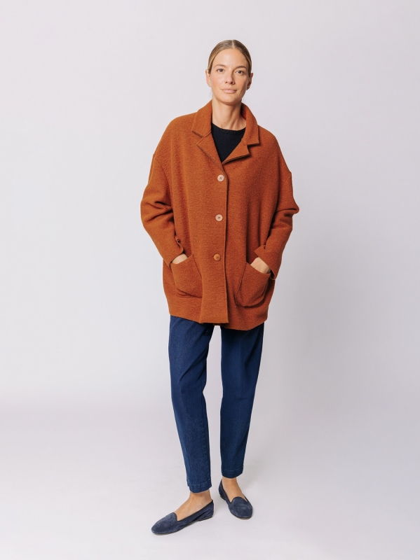Giacca in lana cotta