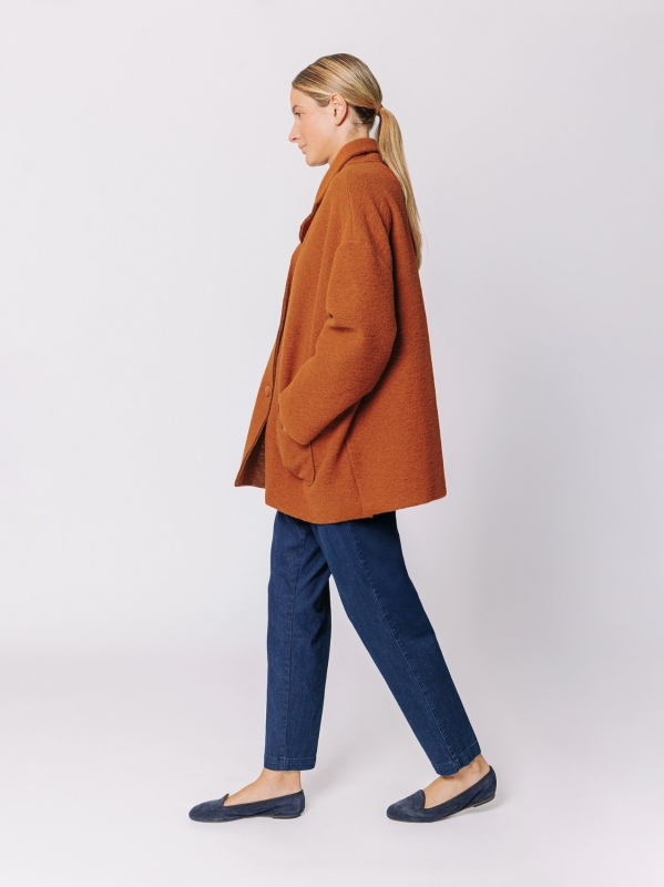 Giacca in lana cotta