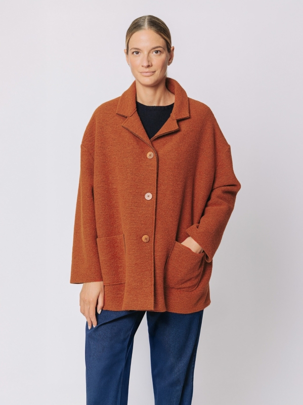 Giacca in lana cotta