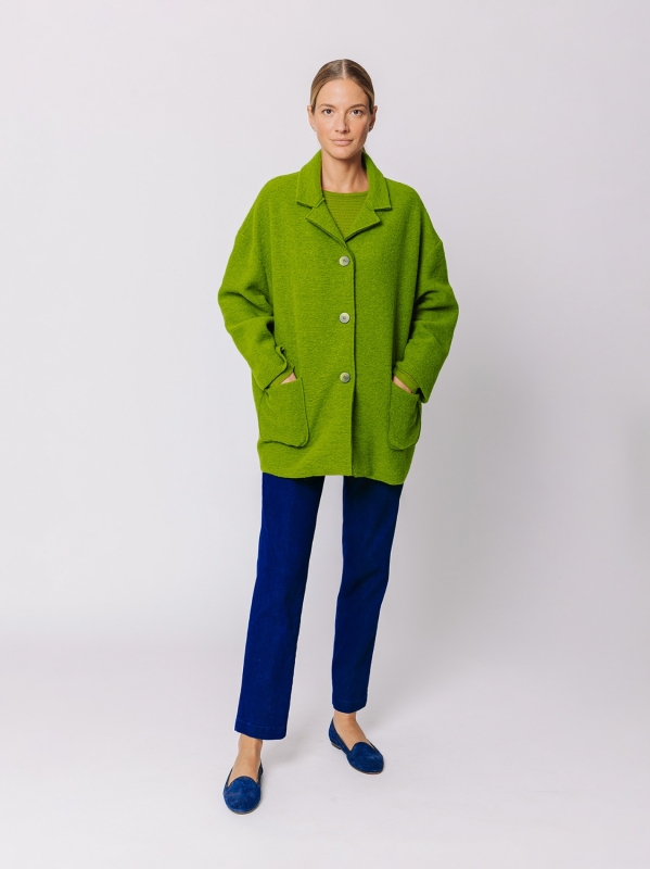 Giacca in lana cotta