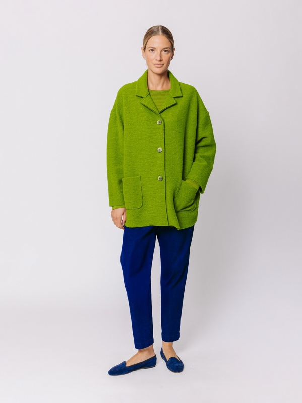 Giacca in lana cotta