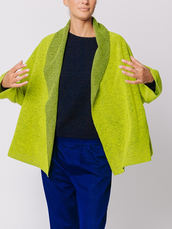 Giacca in lana cotta