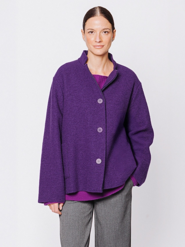 Giacca over in lana cotta