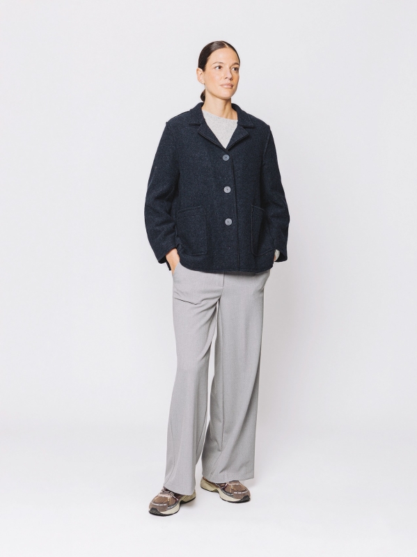 Giacca in lana cotta