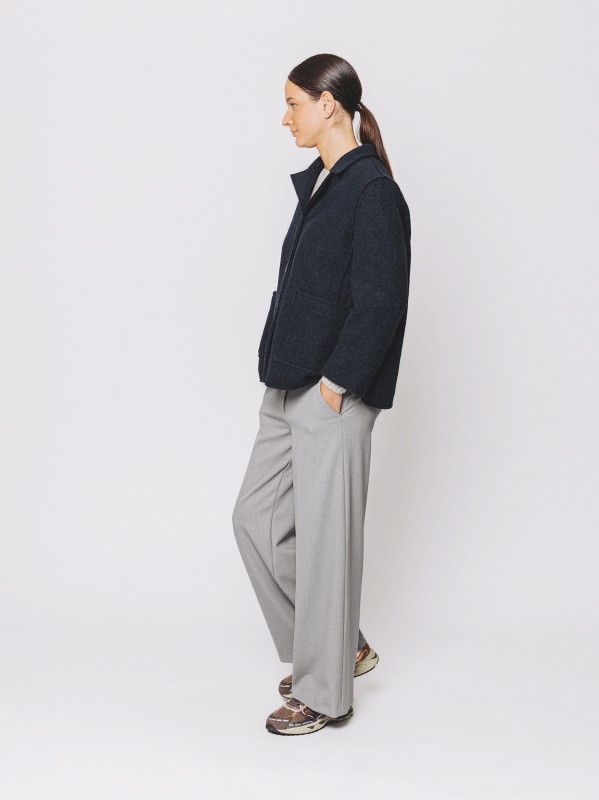 Giacca in lana cotta