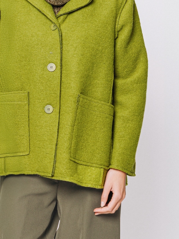 Giacca in lana cotta