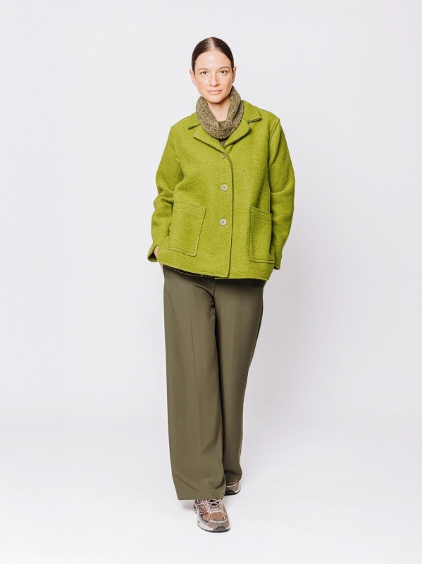 Giacca in lana cotta