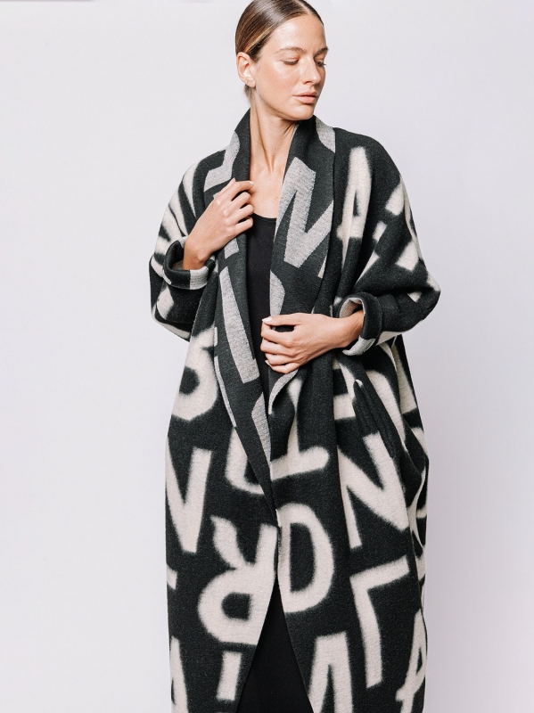 Maxi cardigan #LETTERING