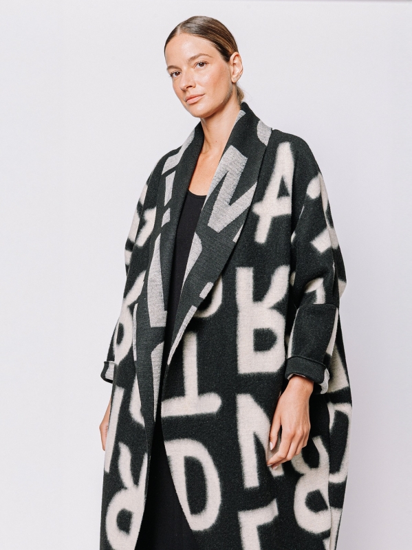 Maxi cardigan #LETTERING