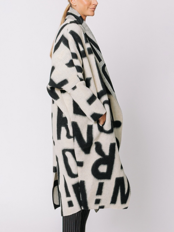 Maxi cardigan #LETTERING