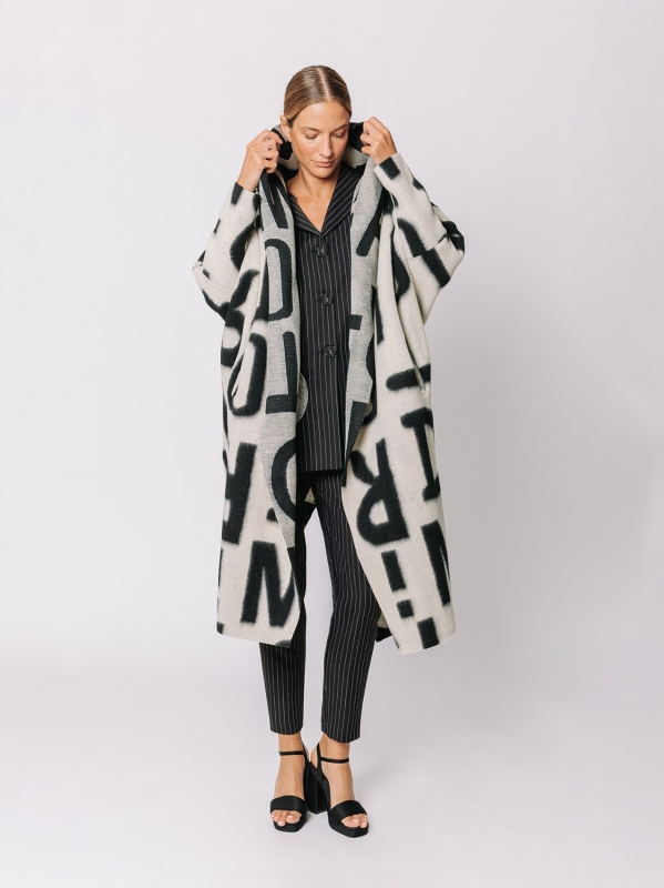 Maxi cardigan #LETTERING