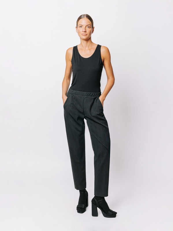 Pantalone gessato stretch Midali Toujours
