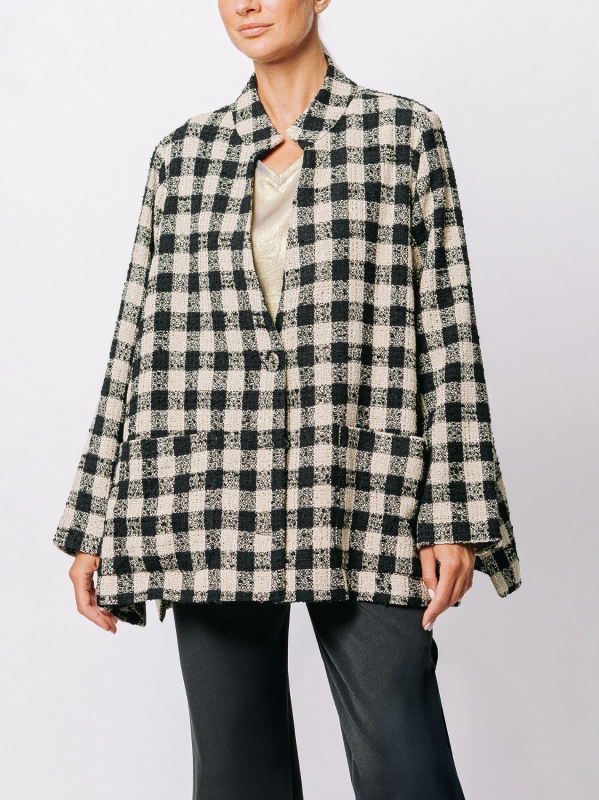 Giacca damier lurex – Midali Toujours