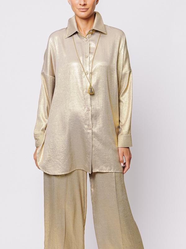 Camicia Over Cozyluxe in Gold