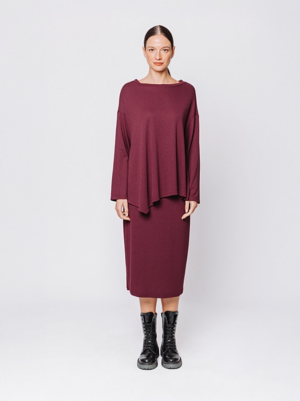 Maxi t-shirt in tessuto #COMFORT