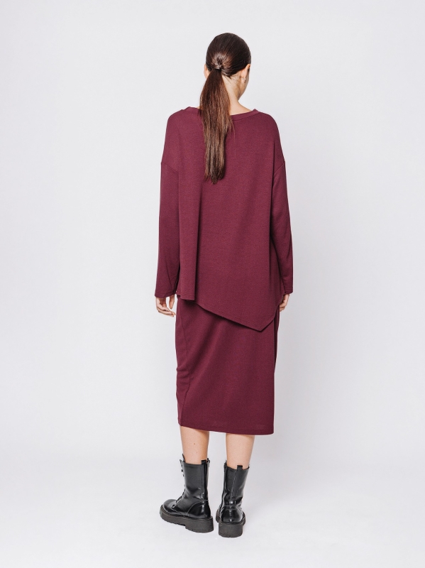 Maxi t-shirt in tessuto #COMFORT