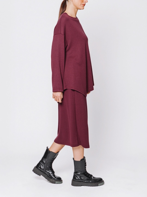 Maxi t-shirt in tessuto #COMFORT