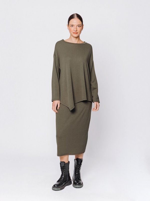 Maxi t-shirt in tessuto #COMFORT