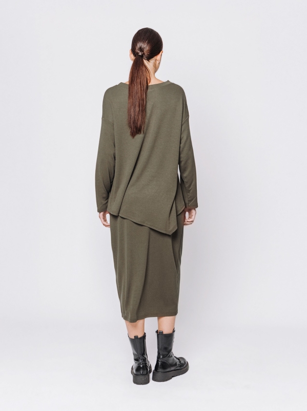 Maxi t-shirt in tessuto #COMFORT