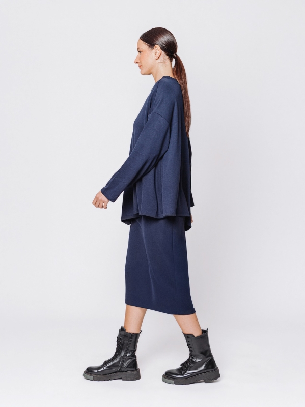 Maxi t-shirt in tessuto #COMFORT