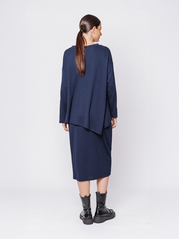 Maxi t-shirt in tessuto #COMFORT