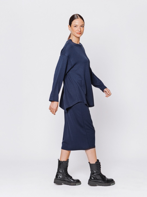 Maxi t-shirt in tessuto #COMFORT