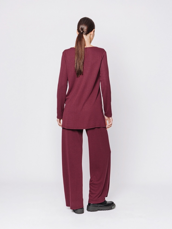 Boxy t-shirt lunga in tessuto #COMFORT