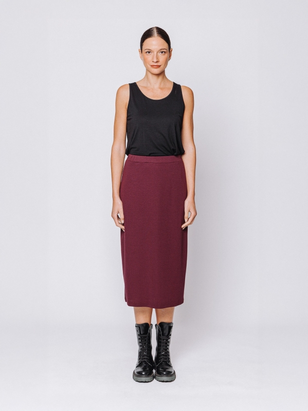 Gonna tubino in tessuto #COMFORT