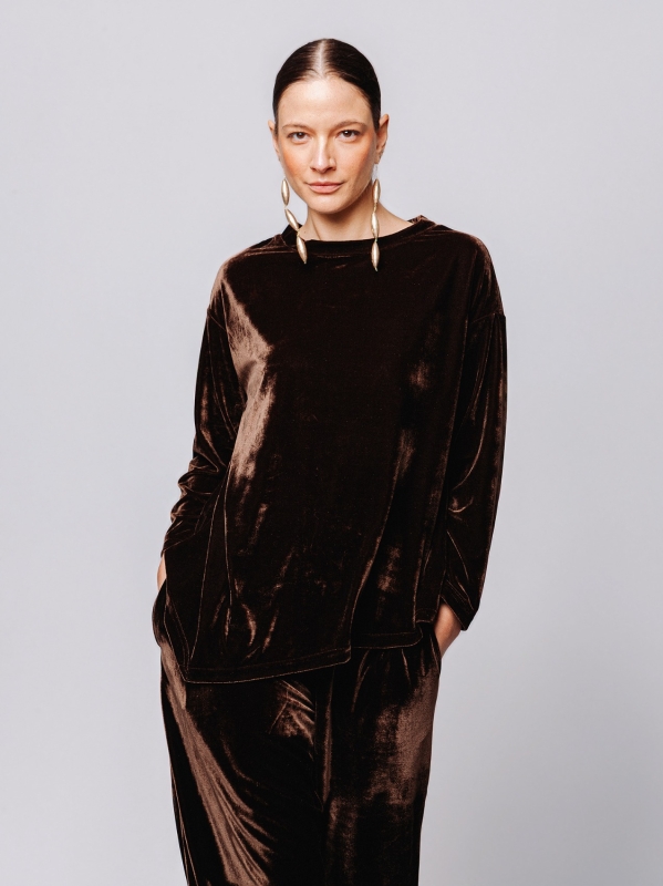 Blusa in velluto Midali Toujours