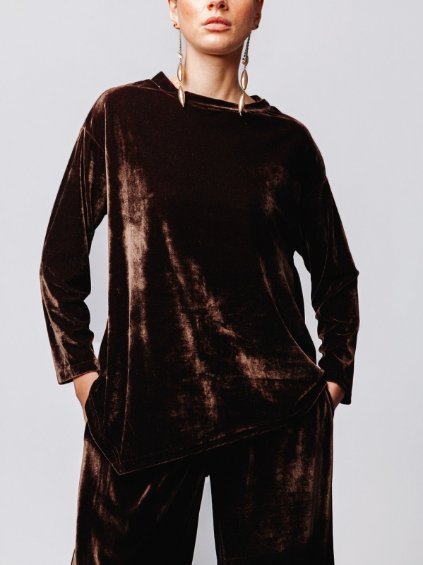 Blusa in velluto Midali Toujours