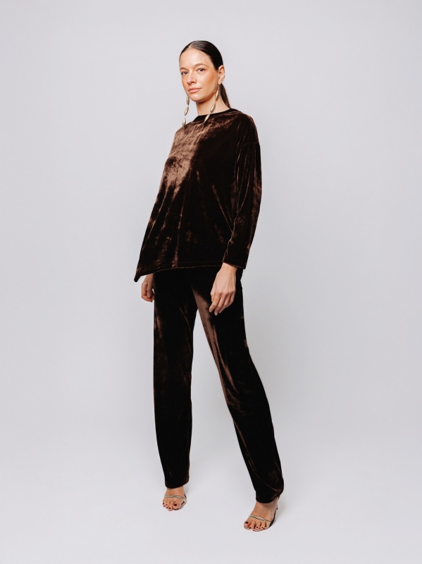 Blusa in velluto Midali Toujours