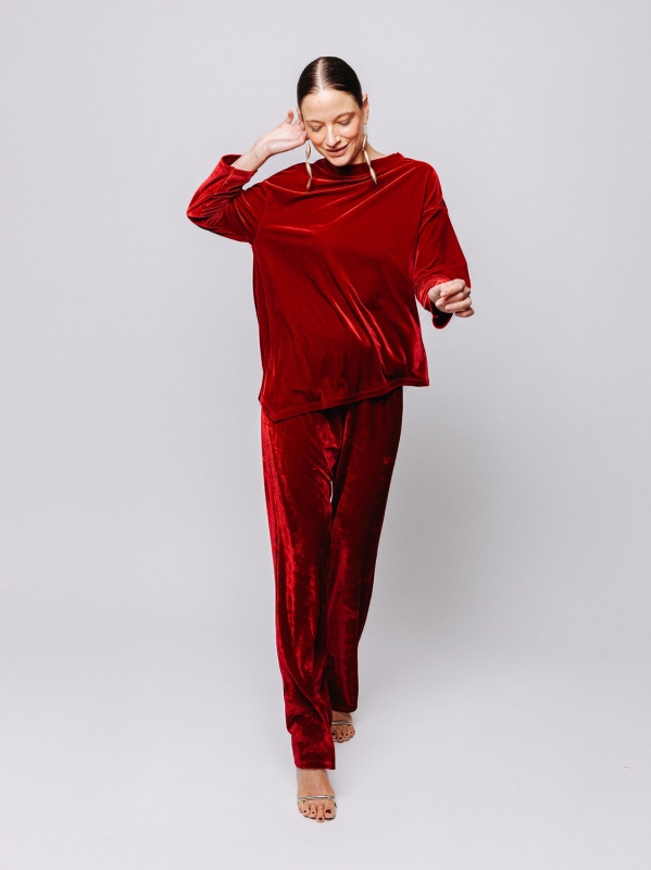 Blusa in velluto Midali Toujours