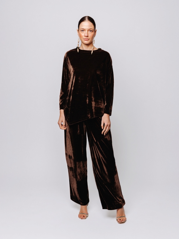 Blusa in velluto Midali Toujours