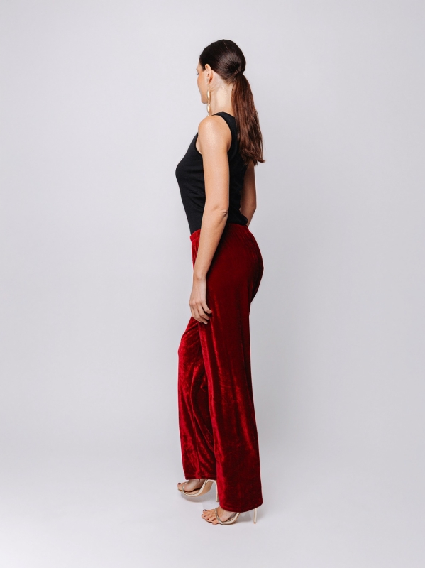 Samthose mit geradem Bein | Midali Toujours