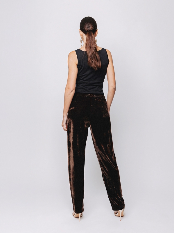 Samthose mit geradem Bein | Midali Toujours