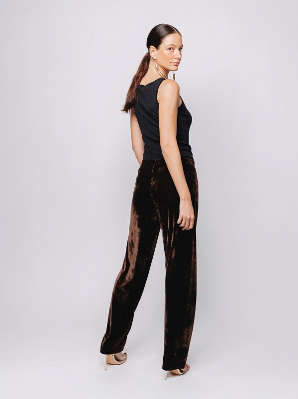 Samthose mit geradem Bein | Midali Toujours