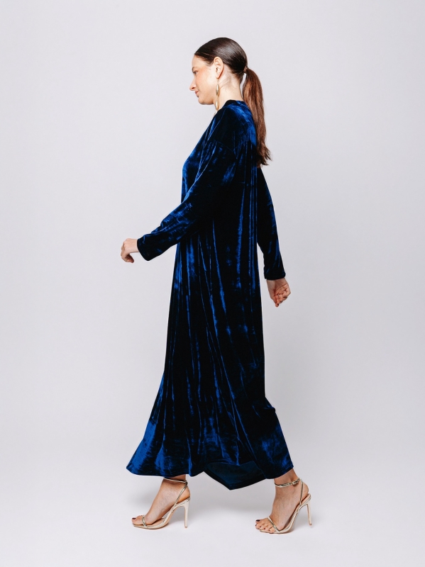 Abito lungo in velluto