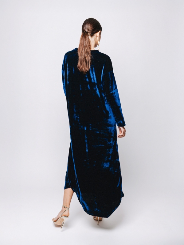 Abito lungo in velluto