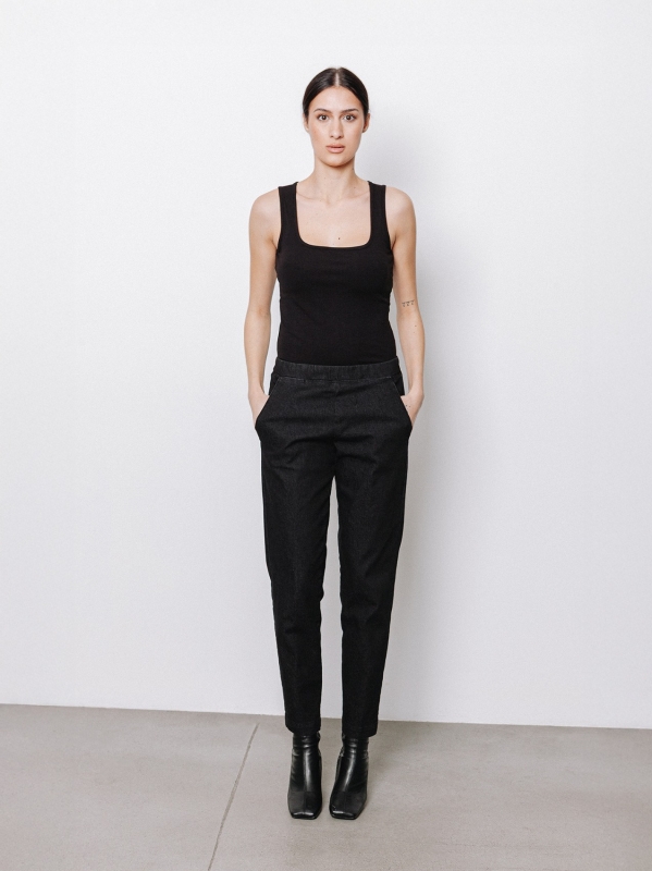 Jeans di cotone strech modello chino