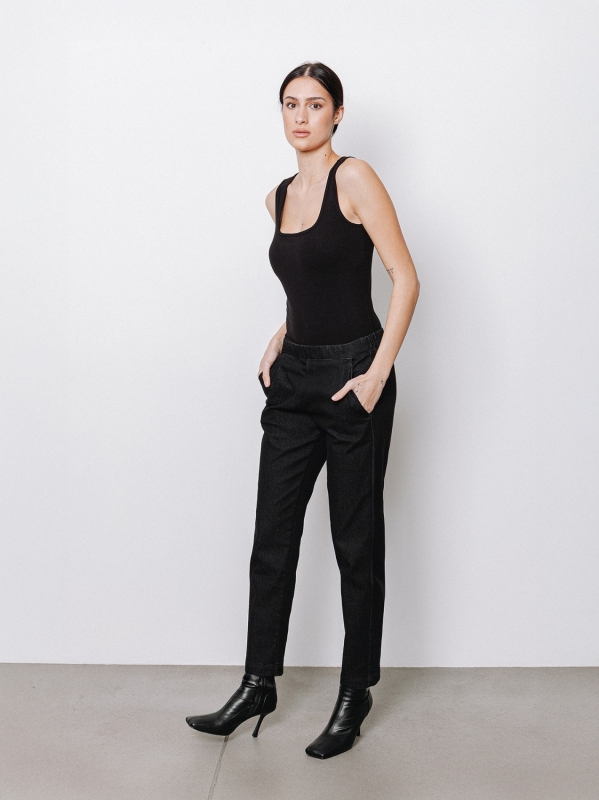 Jeans di cotone strech modello chino