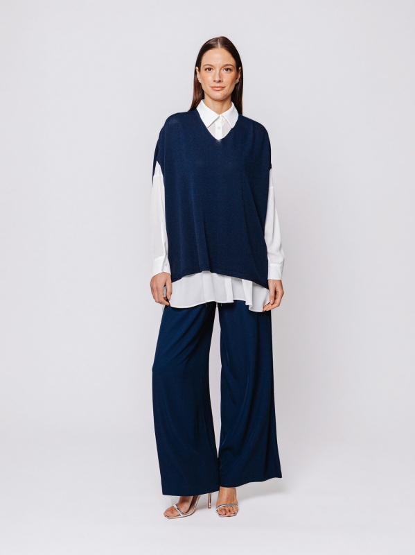 Maglia Midali Toujours in misto viscosa blu