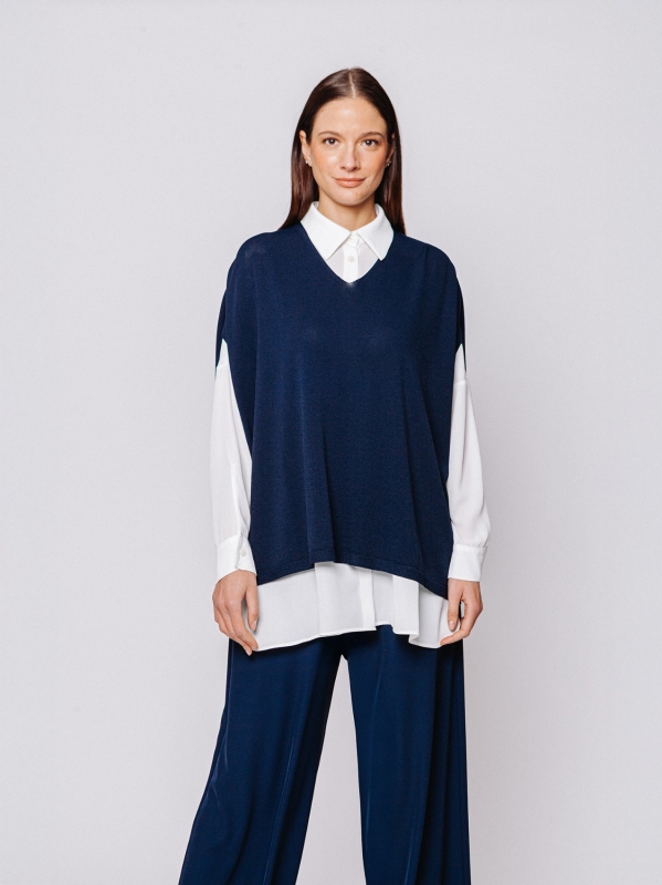 Maglia Midali Toujours in misto viscosa blu