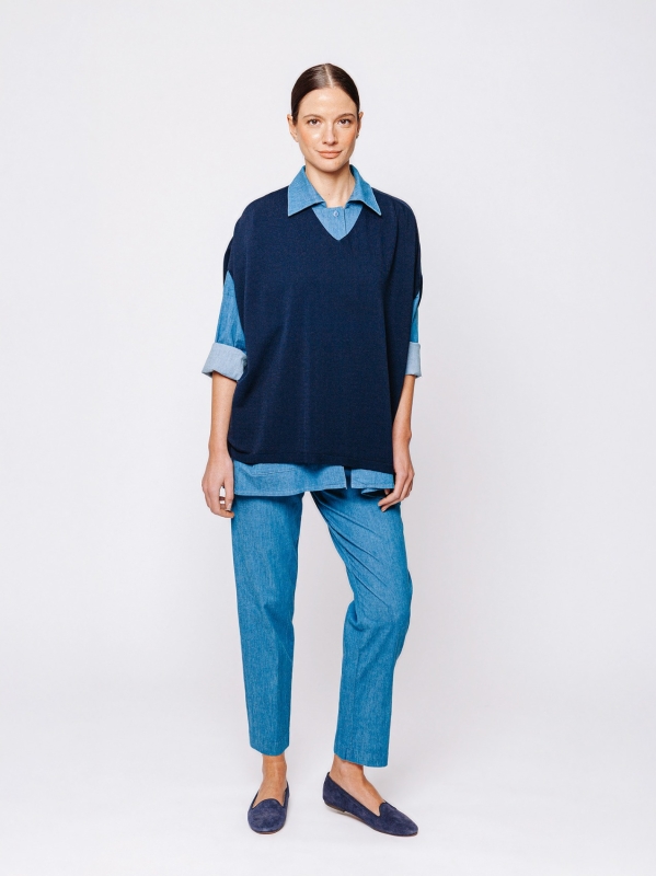 Maglia Midali Toujours in misto viscosa blu