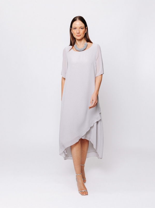 Abito Asimmetrico in Chiffon